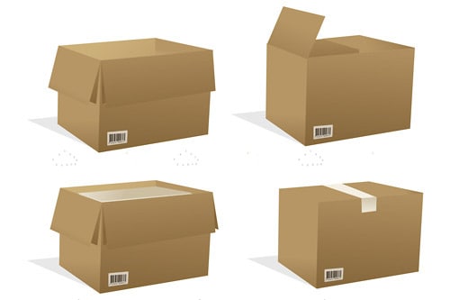 Illustrated Cardboard Boxes